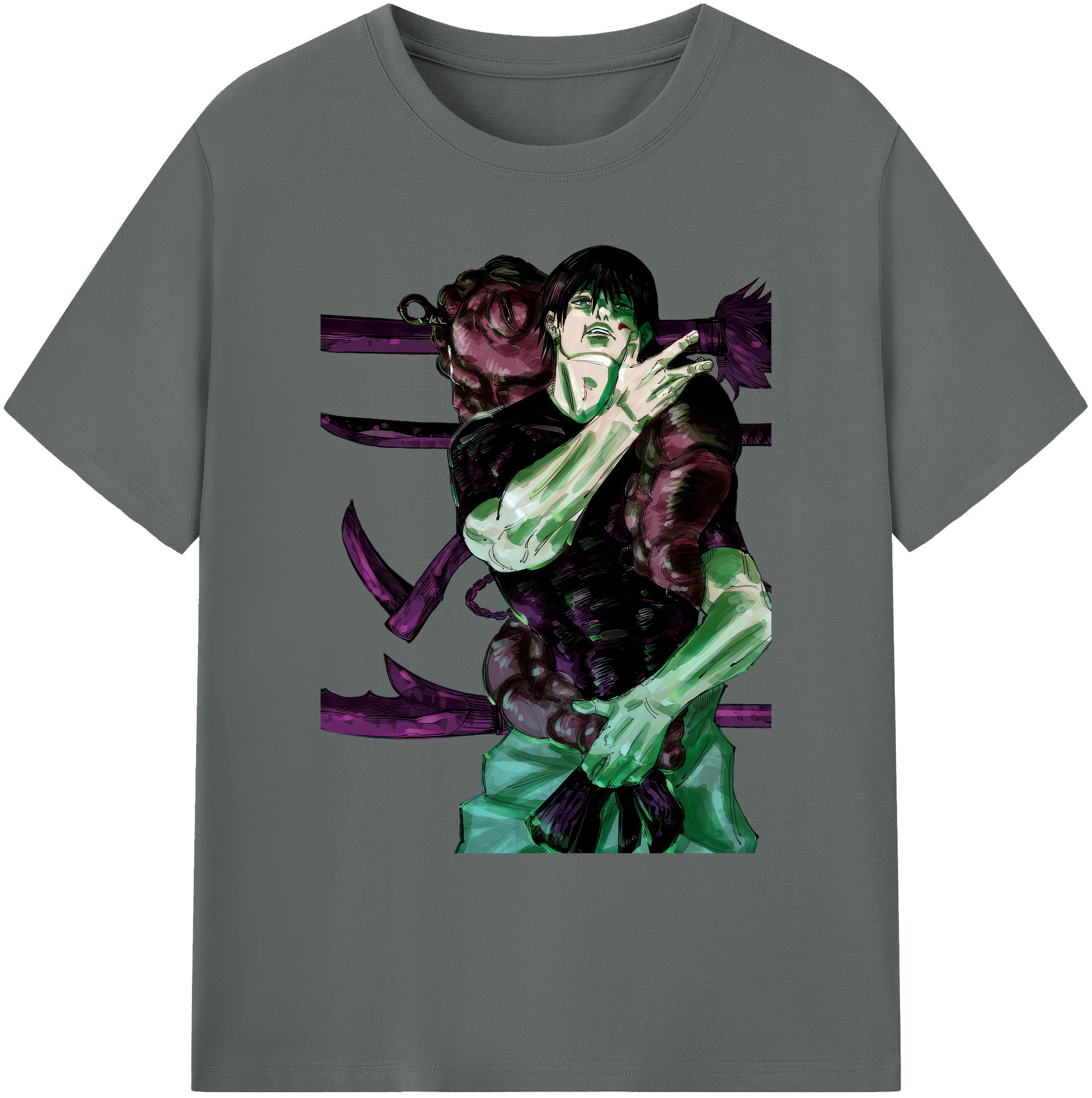 （画像用） 呪術廻戦 Jujutsu Kaisen 綿100％ メンズ半袖Tシャツ｜肌触りやわらか＆通気性